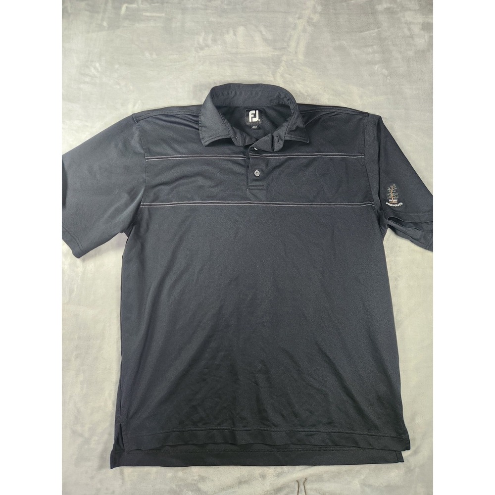 FootJoy Black Golf Polo Wicking Anti-microbial Stretch Size‎ Large